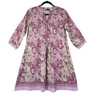 La Plage Maye Dress Floral Sz XS Sage Lilac Cottagecore Boho